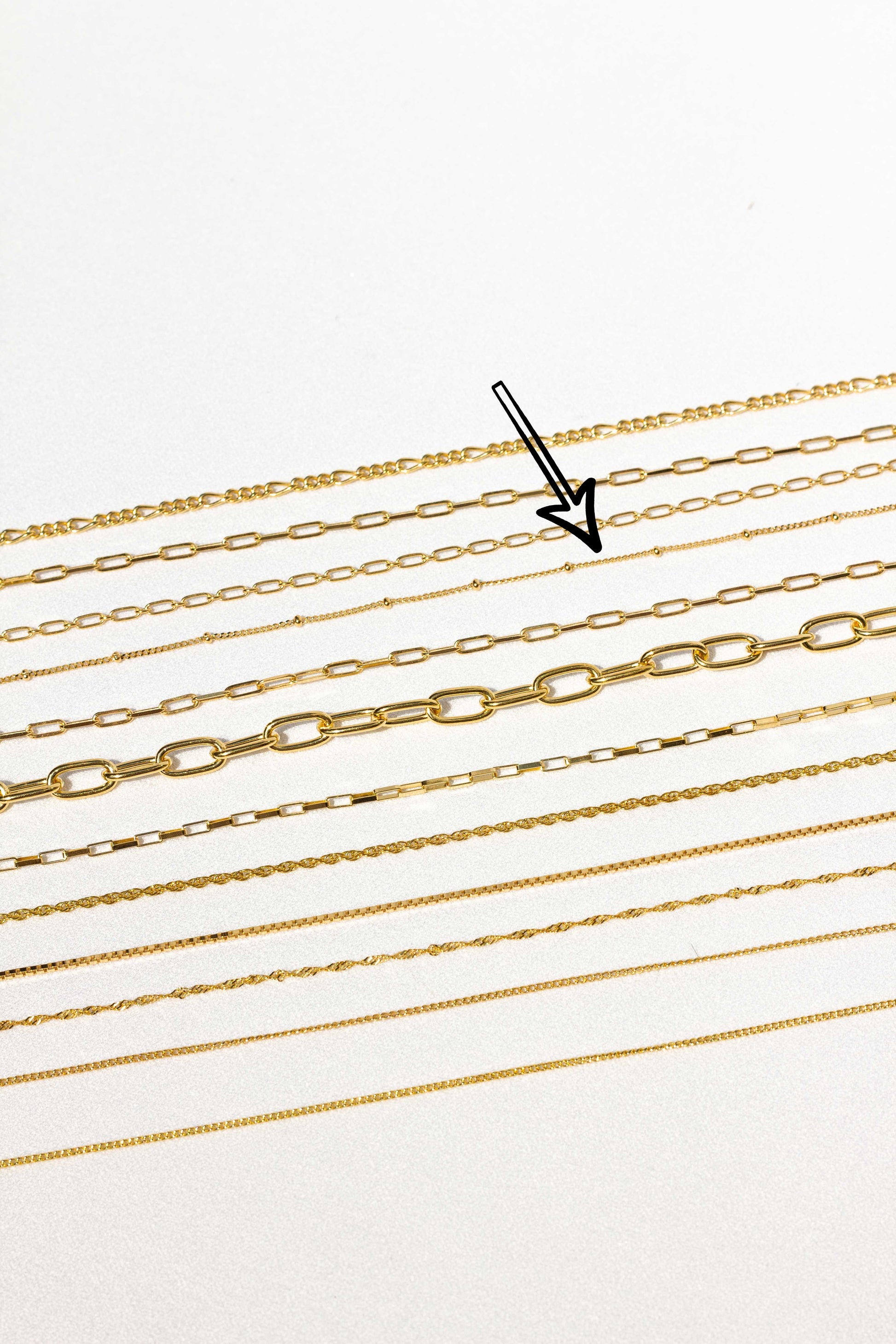 Stud chain necklace gold plated (45cm & 55cm)-Necklace-wildthings_collectables-Gold plated-45 cm--abc