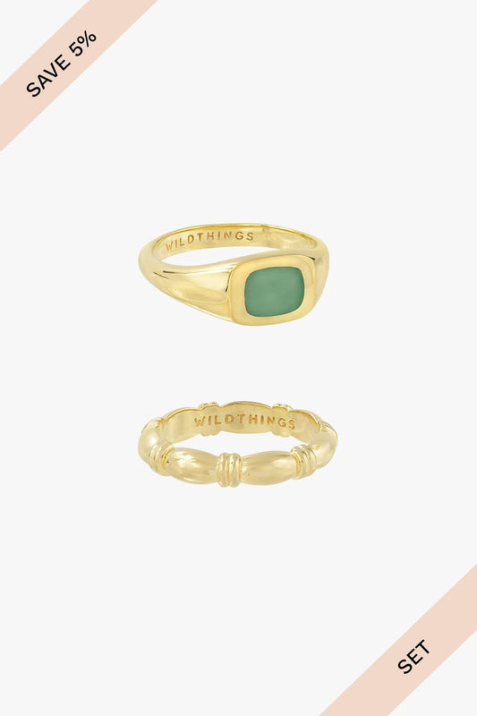 Treasure set gold plated-Ring-Wildthings_collectables-Size 1---abc