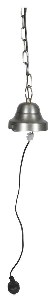 Large Iron Pendant Light with Wood Top-abc