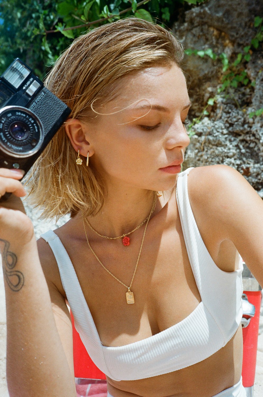 Vintage love earring gold plated (20mm)-Earring-wildthings_collectables-Gold plated-Single piece--abc