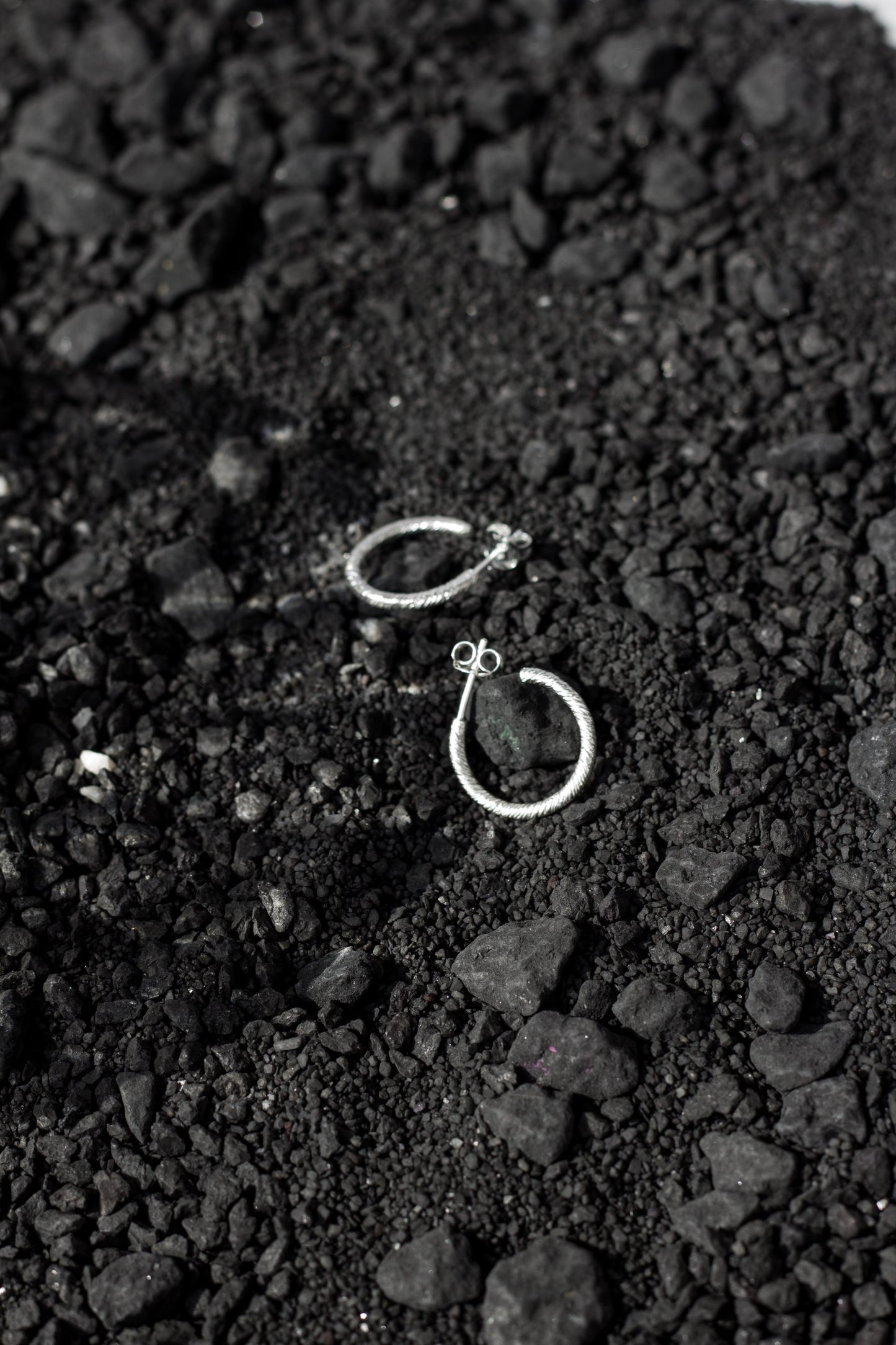 Vintage love earring silver (20mm)-Earring-wildthings_collectables-Single piece-Silver--abc