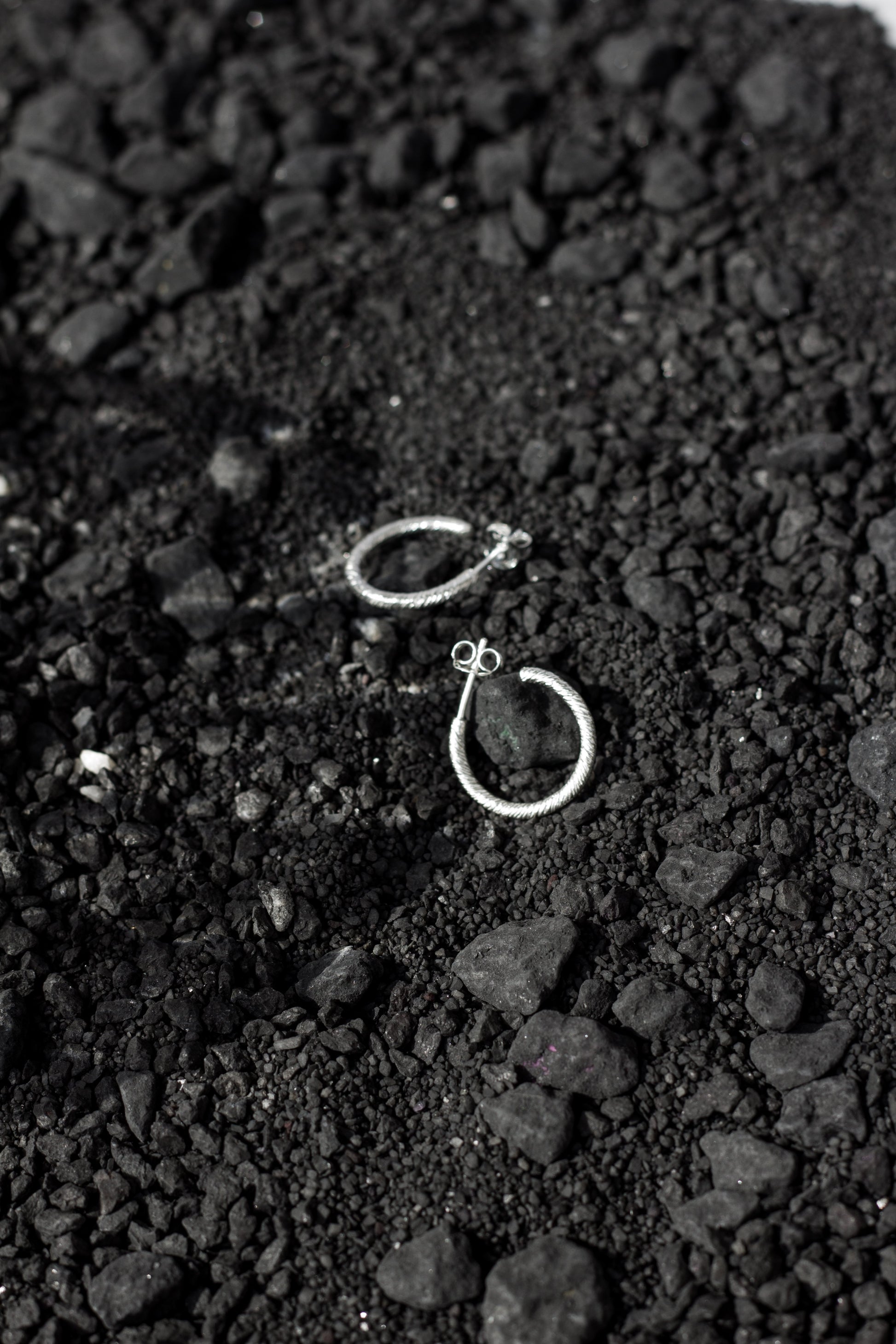 Vintage love earring silver (20mm)-Earring-wildthings_collectables-Single piece-Silver--abc