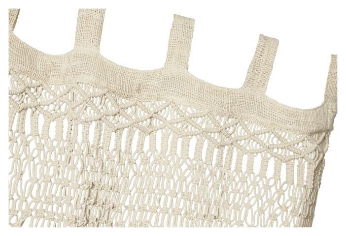 Boho Hand Knitted Cotton Curtain Wall Art - Natural-abc