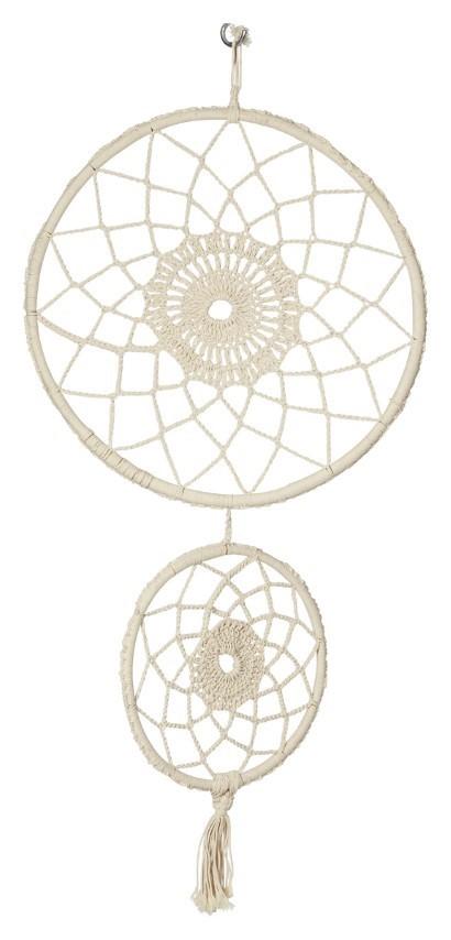 Hand Knitted Cotton Dream Catcher - Natural-abc