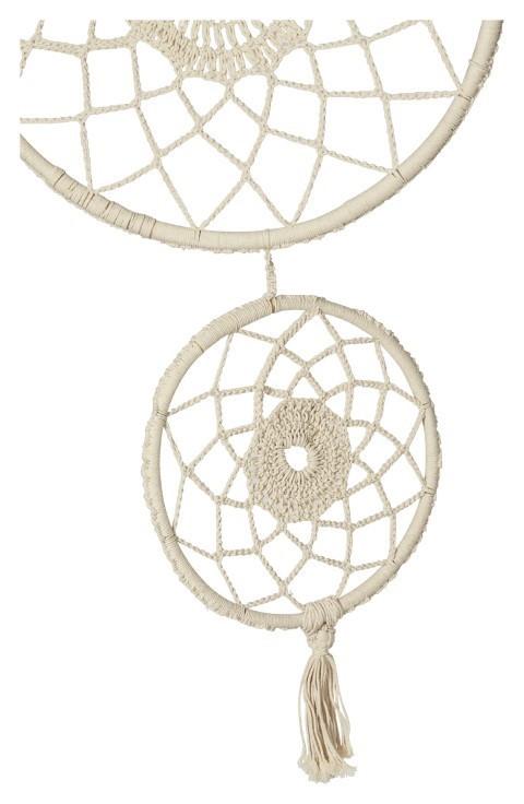 Hand Knitted Cotton Dream Catcher - Natural-abc