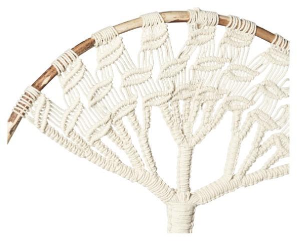 Hand Knitted Cotton Tree of Life Wall Art - Natural-abc