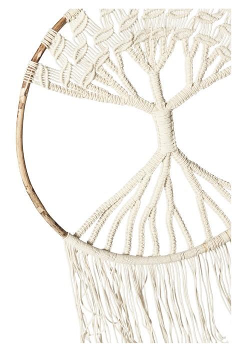 Hand Knitted Cotton Tree of Life Wall Art - Natural-abc