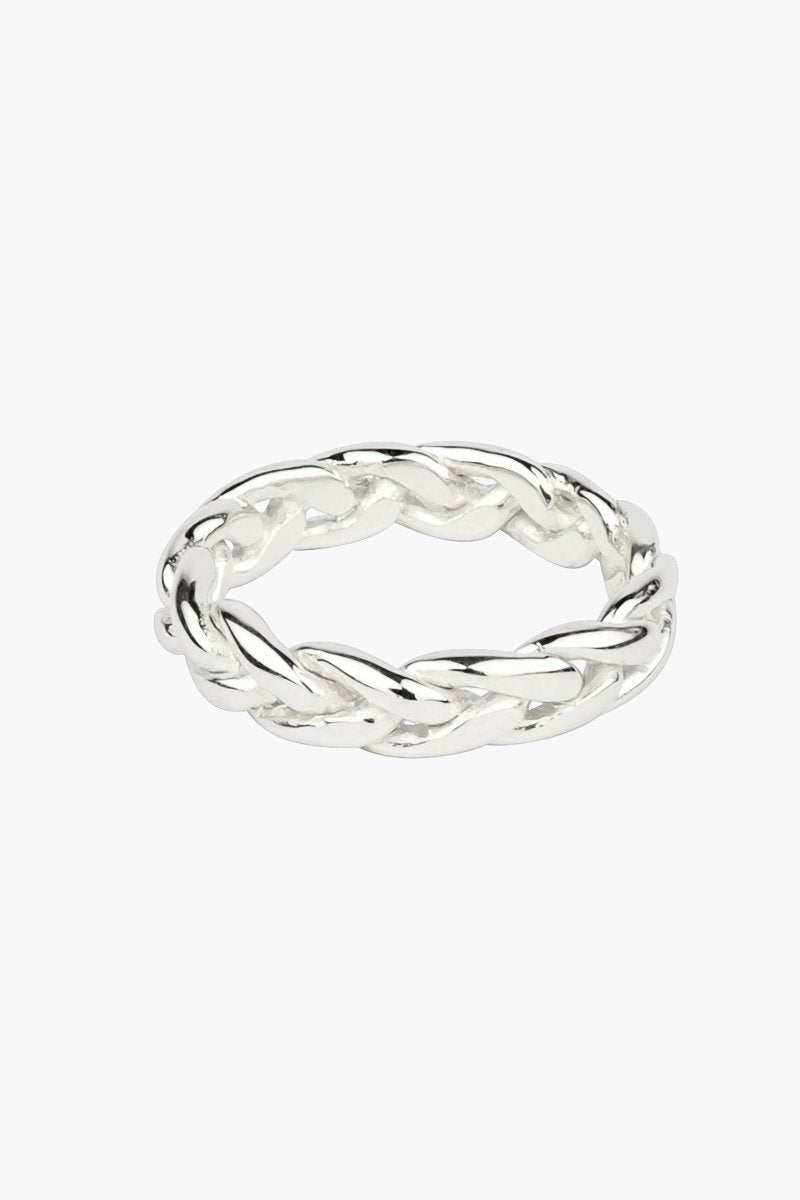 Braided ring silver-abc