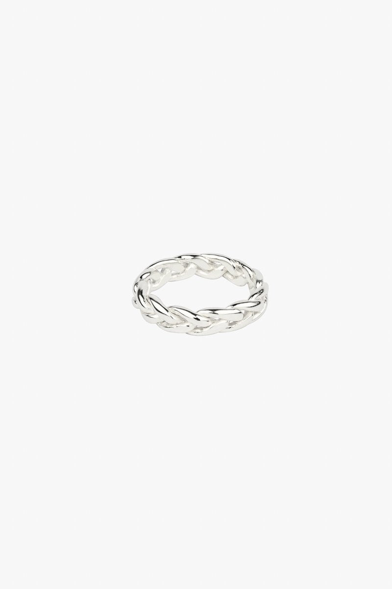 Braided ring silver-abc