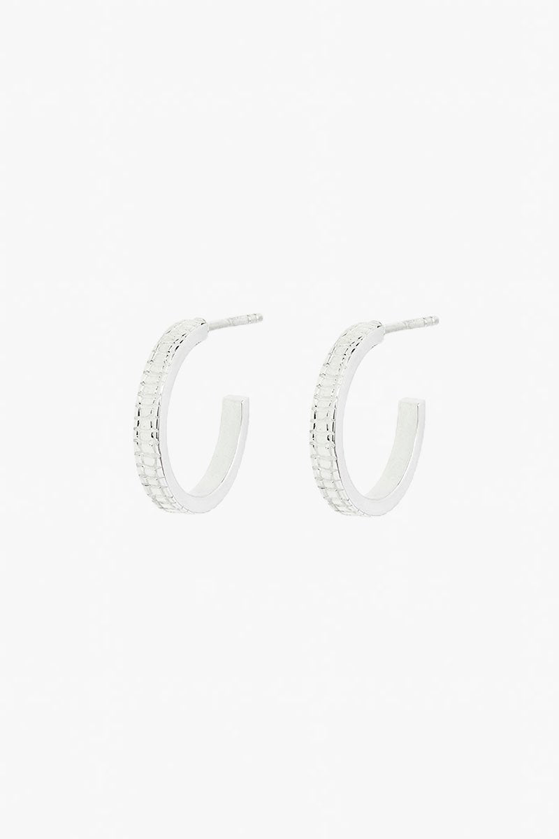 Crocodile hoop silver-abc