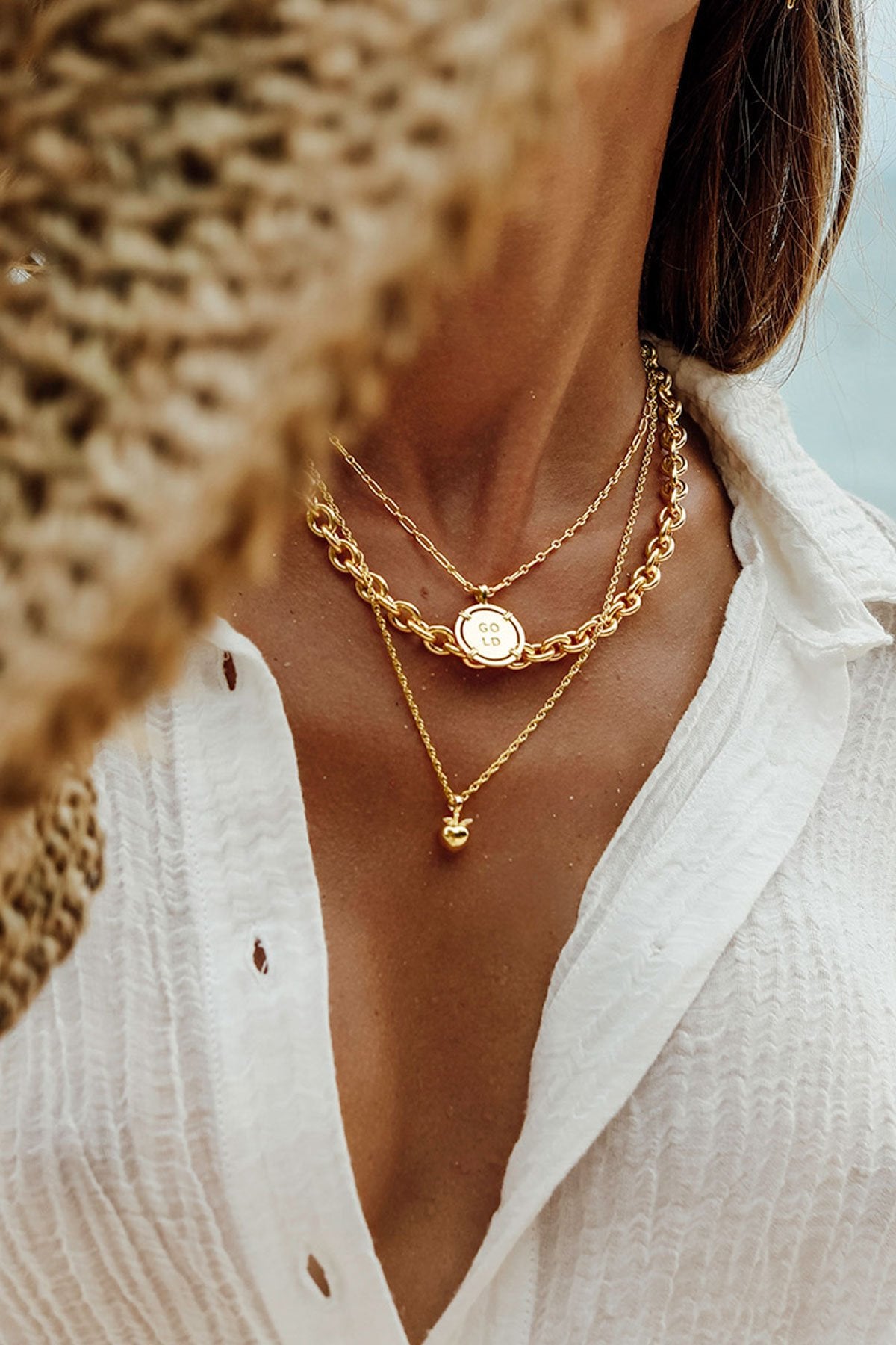 Coin pendant gold plated-abc