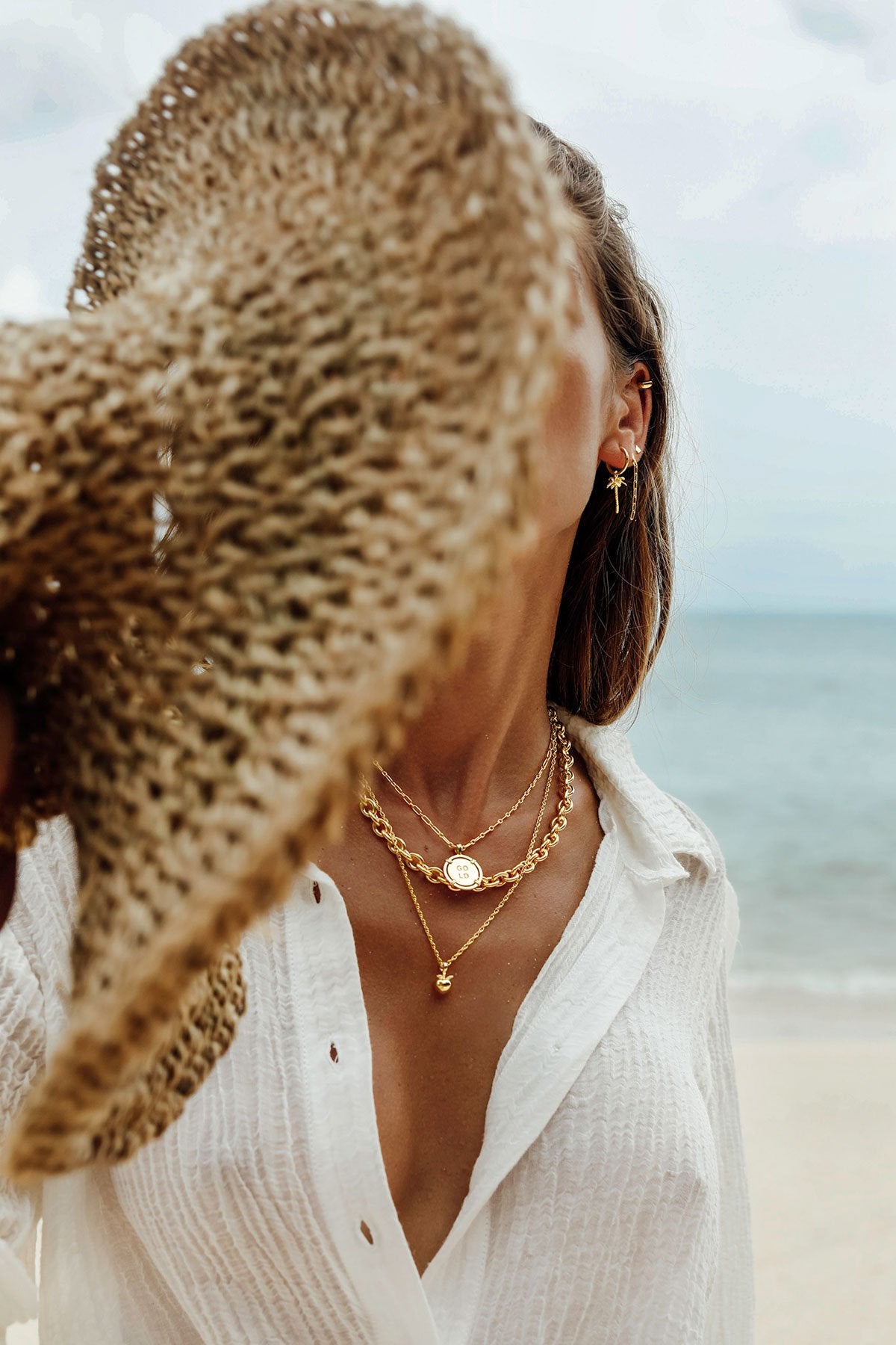 Statement chain necklace gold plated (40 cm)-Necklace-wildthings_collectables-Gold plated---abc