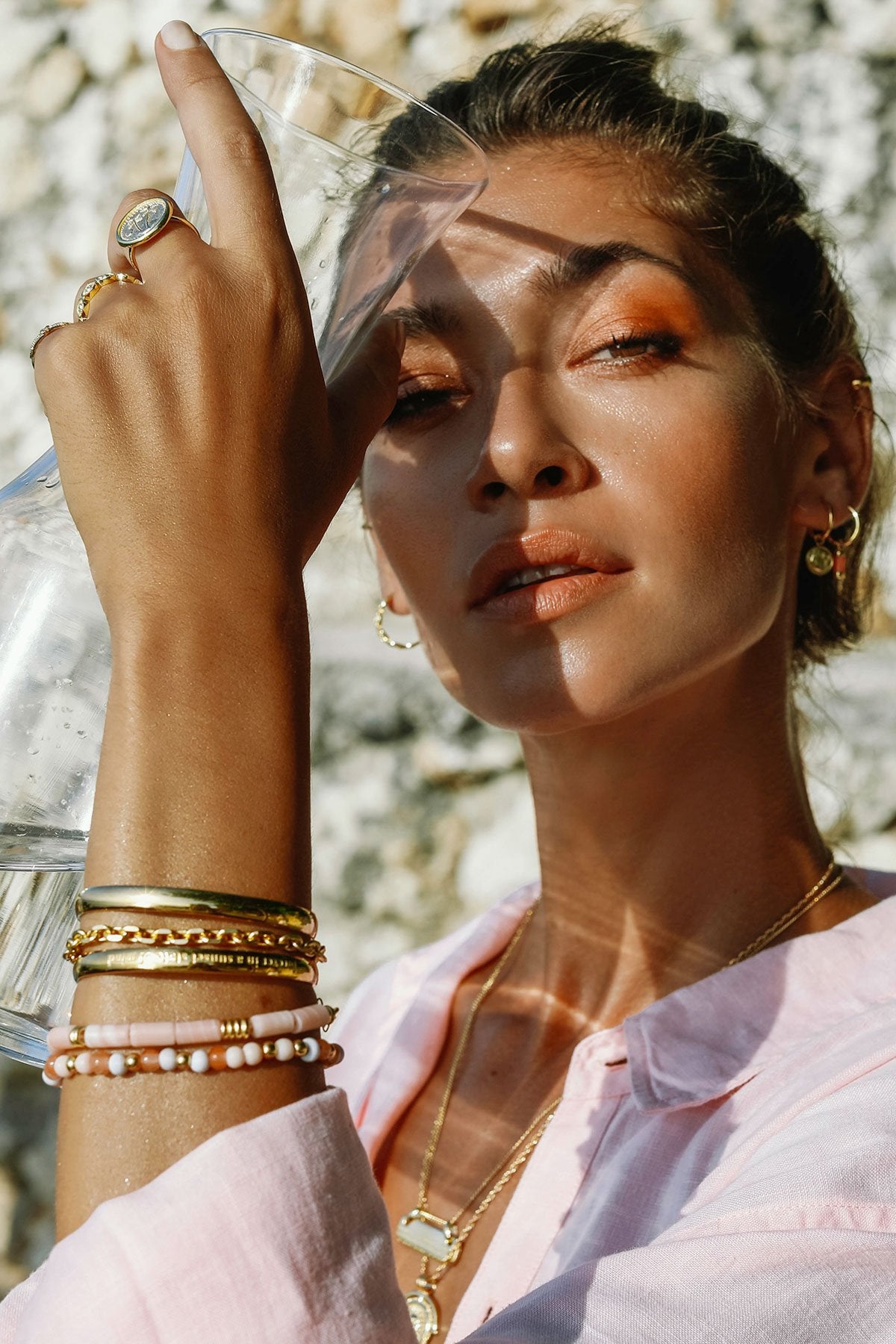 Nightfall earring gold plated-abc