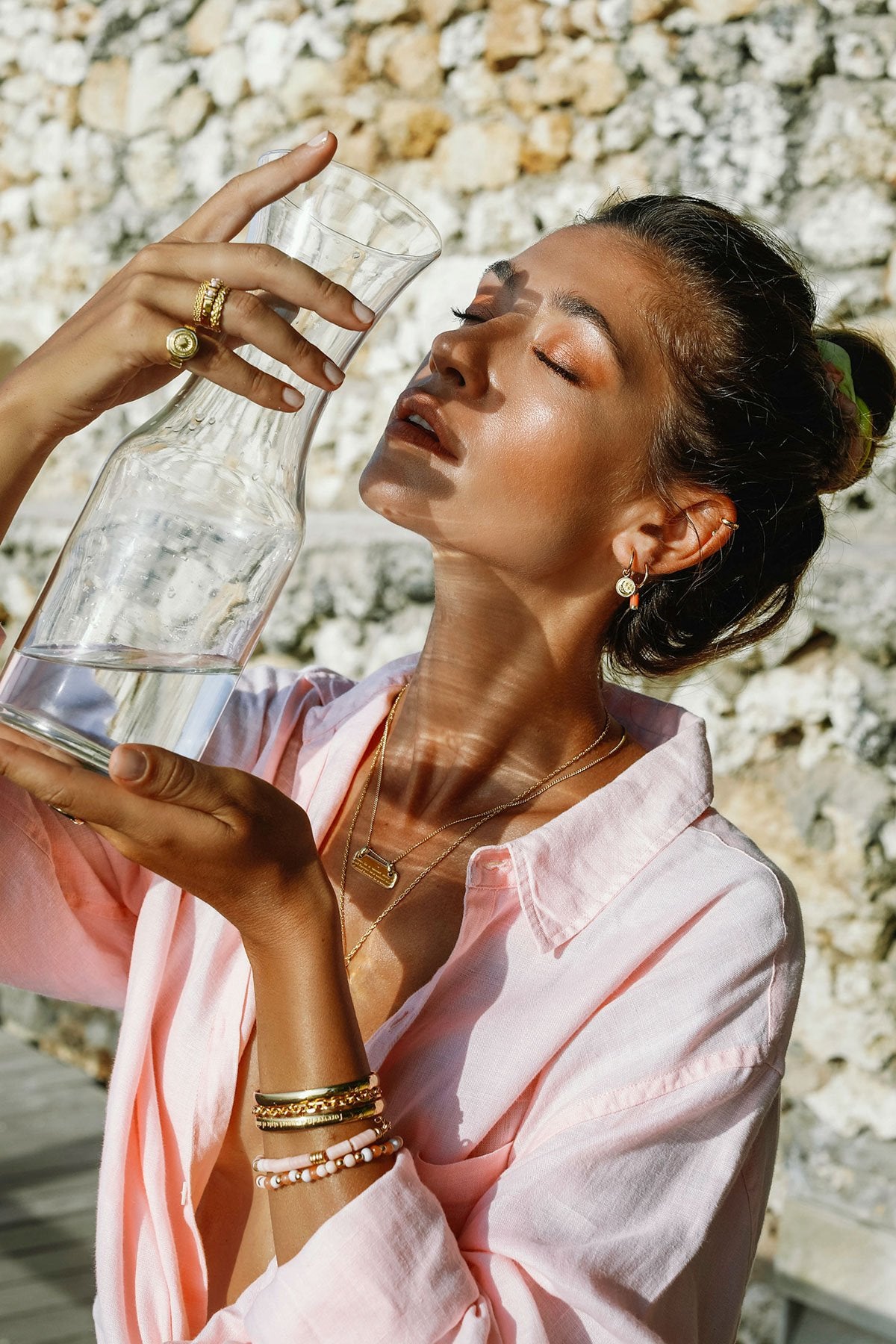 Pink cloud bracelet gold plated-Bracelet-wildthings_collectables-Gold plated---abc