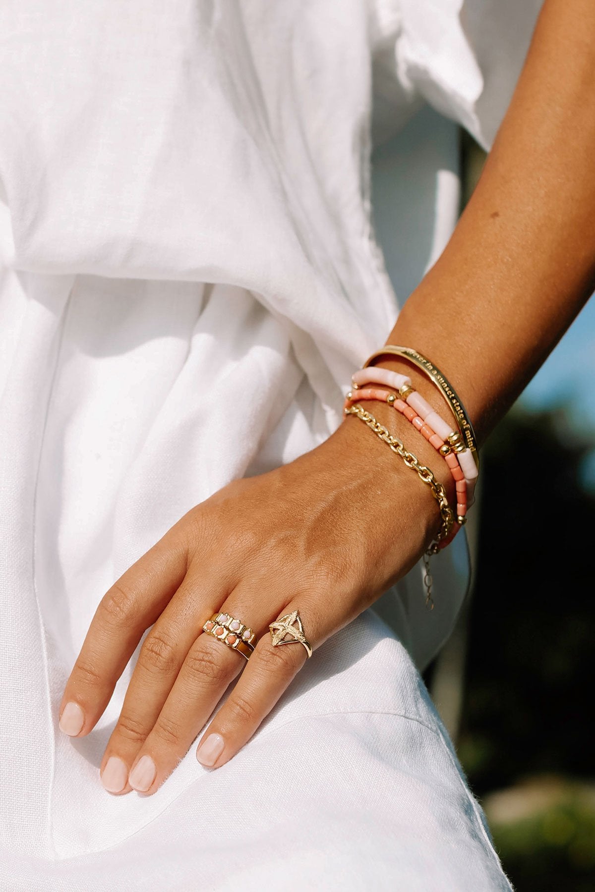 Pink cloud bracelet gold plated-Bracelet-wildthings_collectables-Gold plated---abc