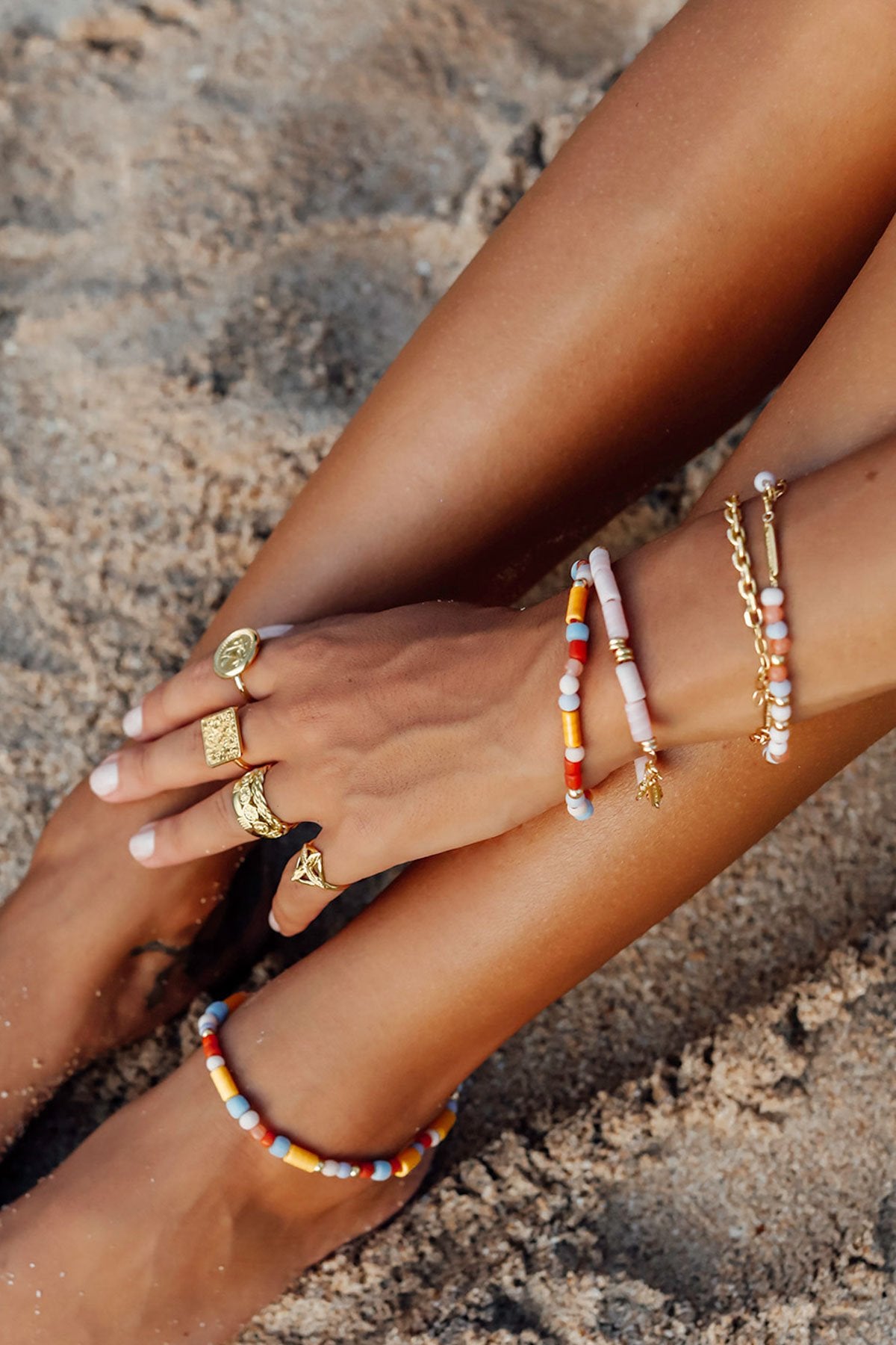 Five ways ring gold plated-abc