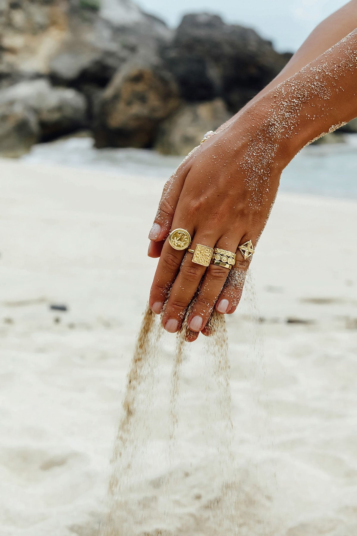 Paradise coin ring gold plated-Ring-wildthings_collectables-Gold plated-1 (US 6.5 / 16.9 mm)--abc