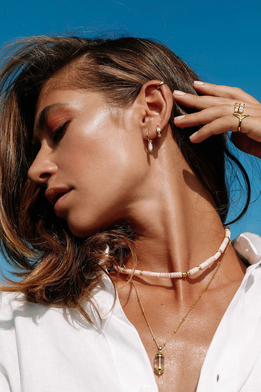 Pink cloud huggie gold plated-Huggie-wildthings_collectables-Gold plated---abc