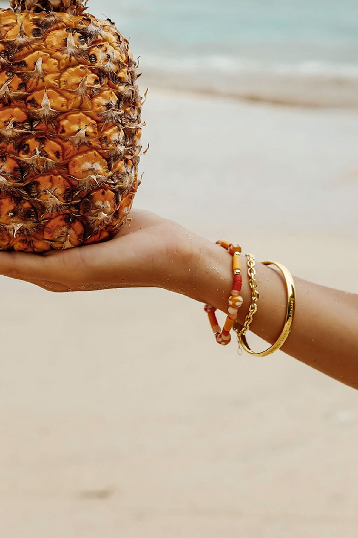 Chunky chain bracelet gold plated-abc