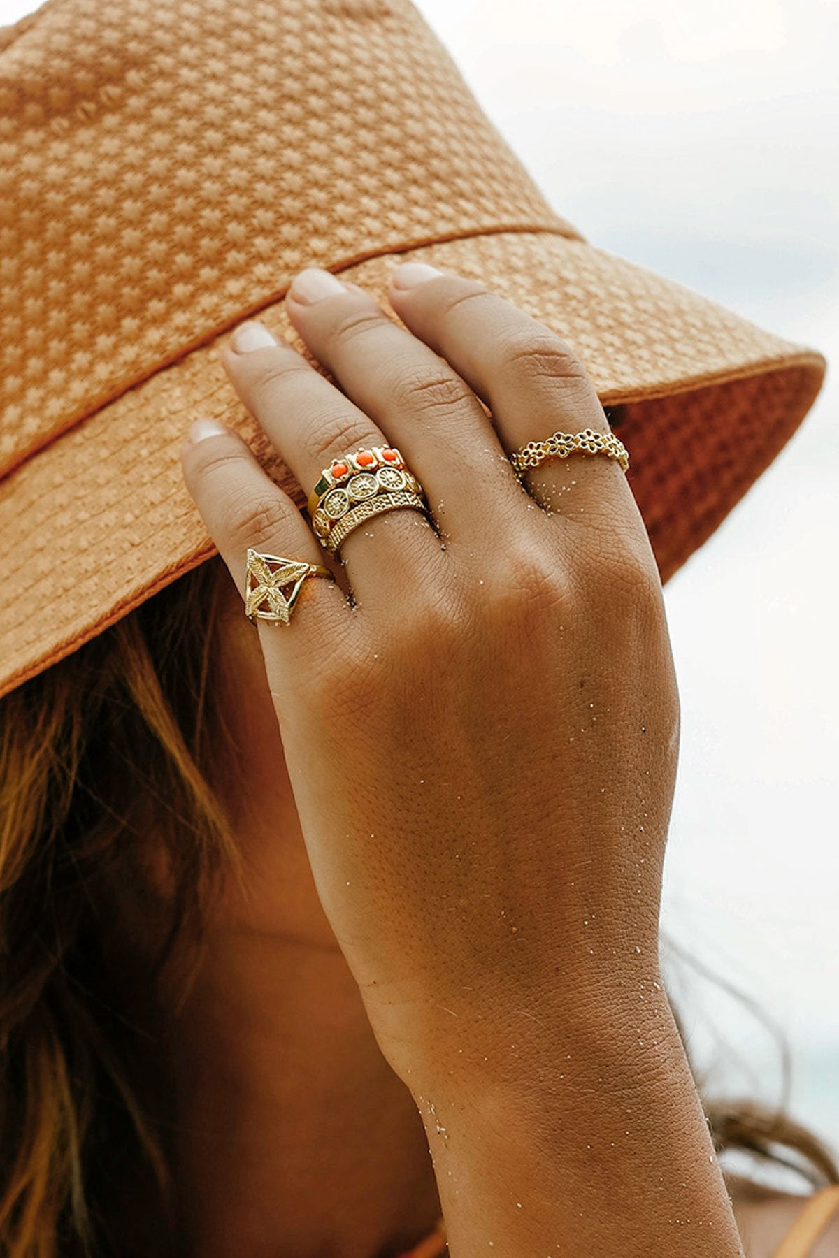 Sun mintage ring gold plated-Ring-wildthings_collectables-Gold plated-1 (US 6 / 16.5mm)--abc