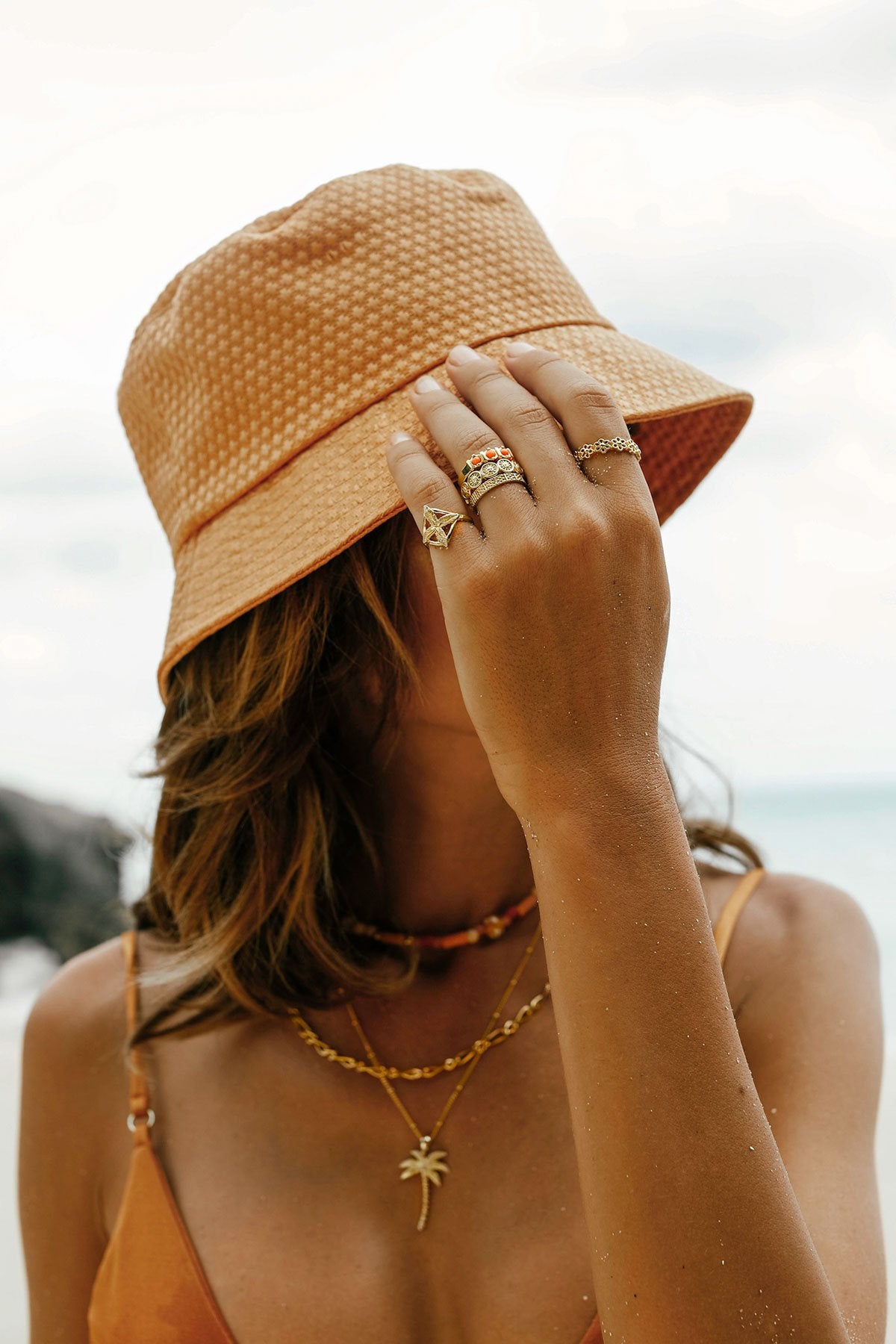 Palm tree pendant gold plated-abc