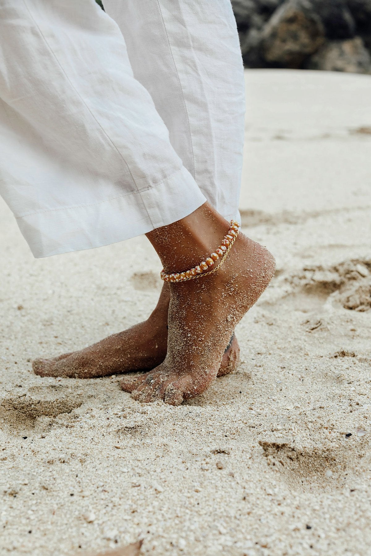 Yellow flower anklet gold plated-Anklet-wildthings_collectables-Gold plated---abc