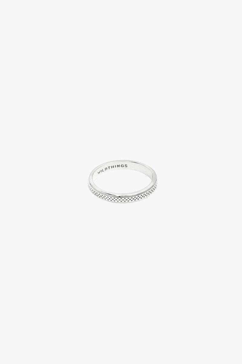 Dotted ring silver-abc