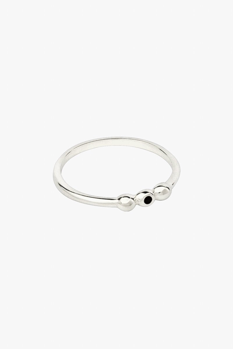 Ellipsis ring silver-abc