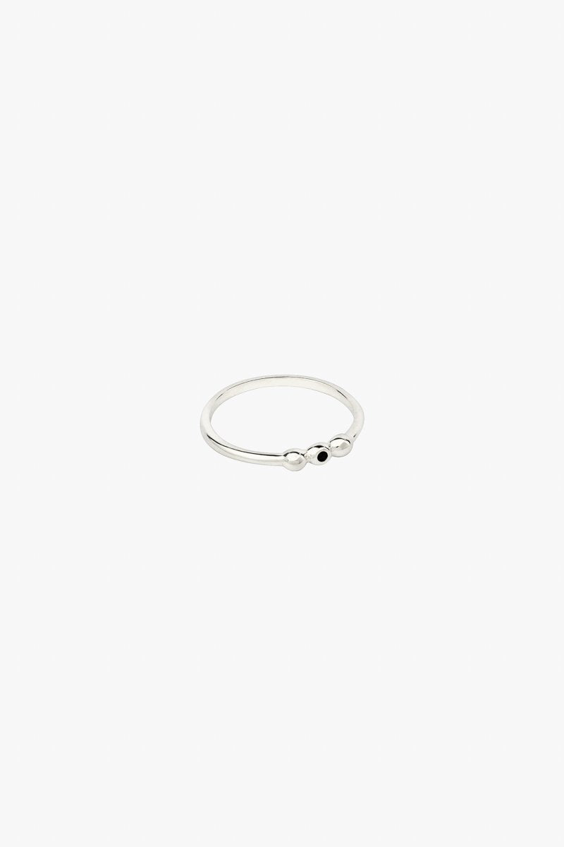 Ellipsis ring silver-abc