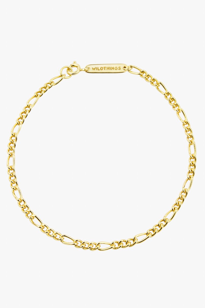 Figaro bracelet gold plated-abc