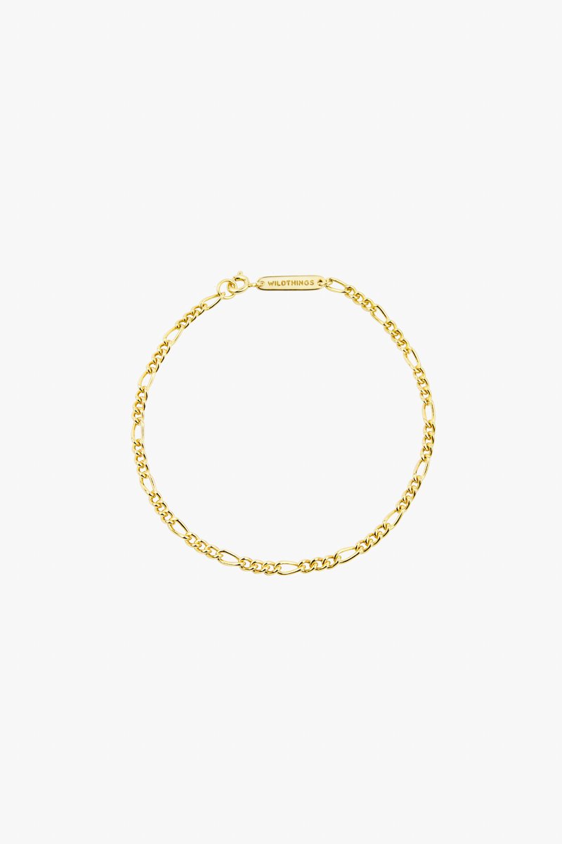 Figaro bracelet gold plated-abc