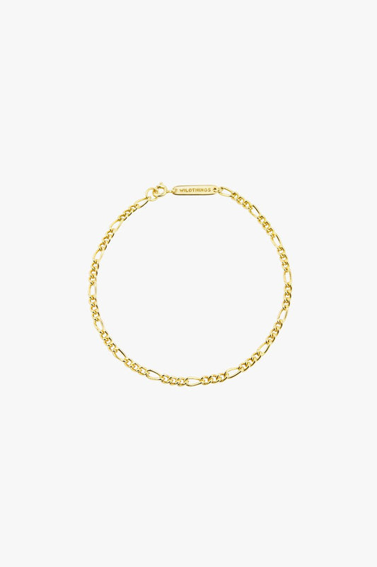 Figaro bracelet gold plated-abc