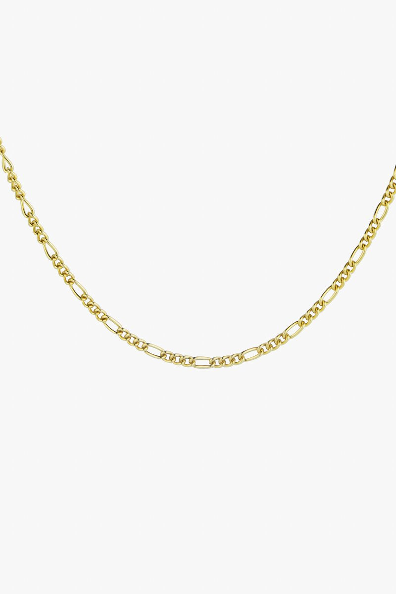 Long figaro chain gold plated (50cm)-abc