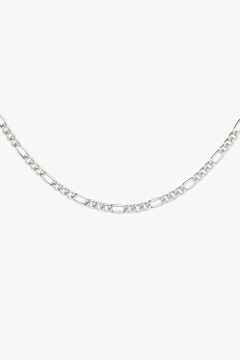 Long figaro chain silver (50cm)-abc
