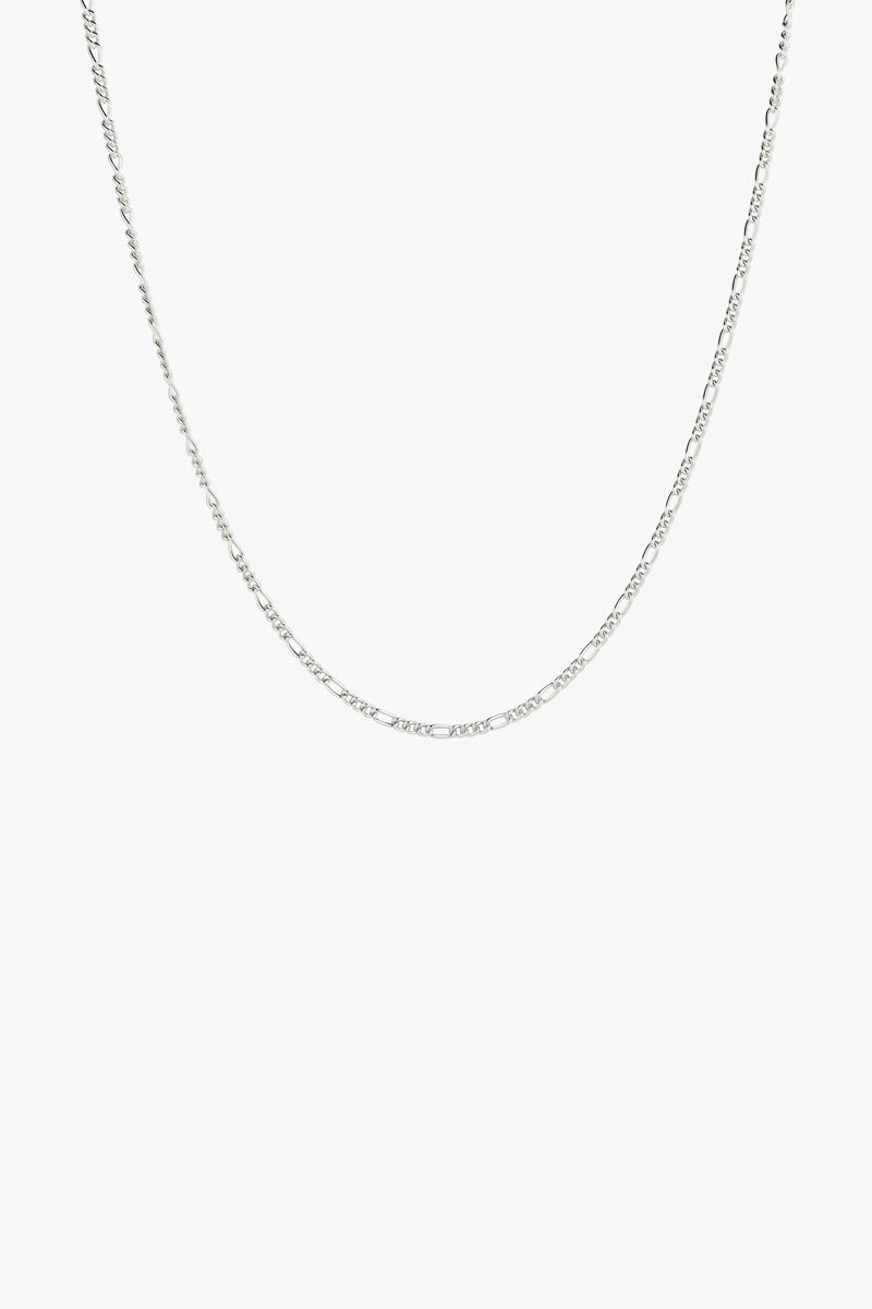 Long figaro chain silver (50cm)-abc