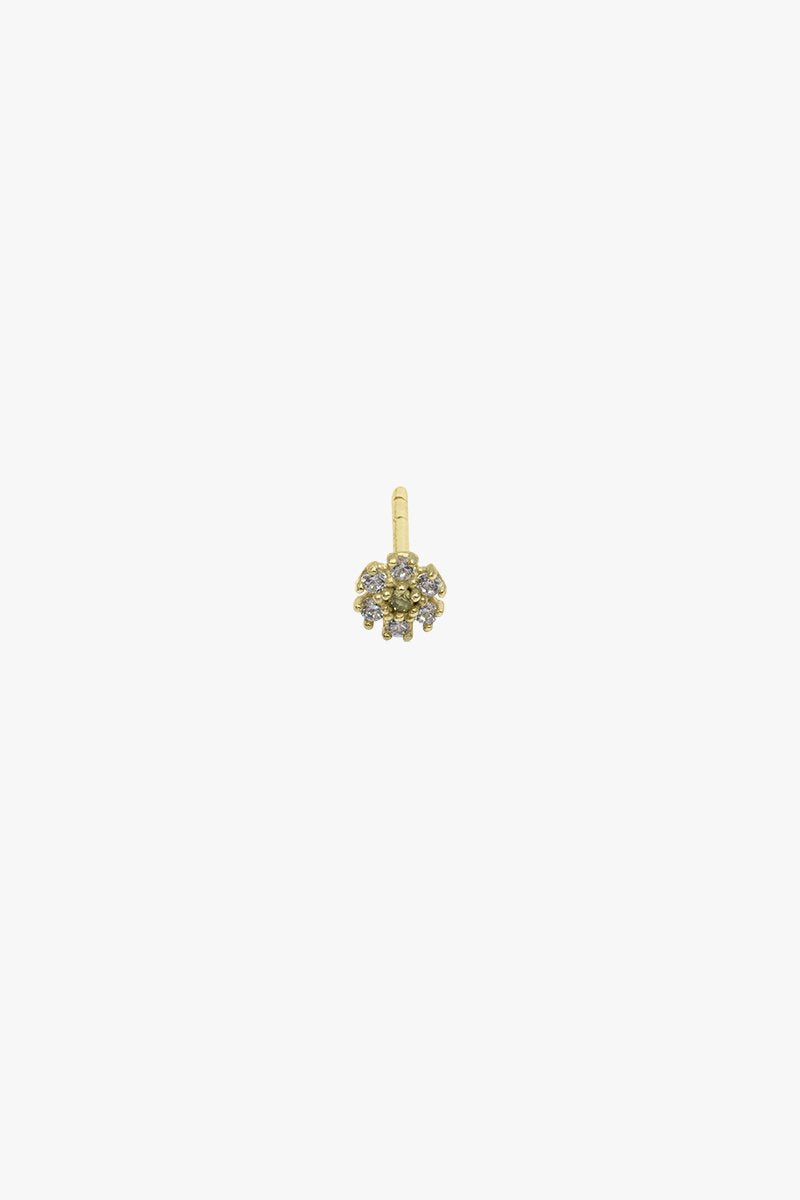 Ice flower stud gold plated-abc