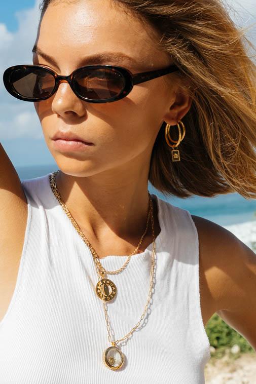 Sauvage charm earring gold plated-Earring-wildthings_collectables-Charm-Gold plated--abc