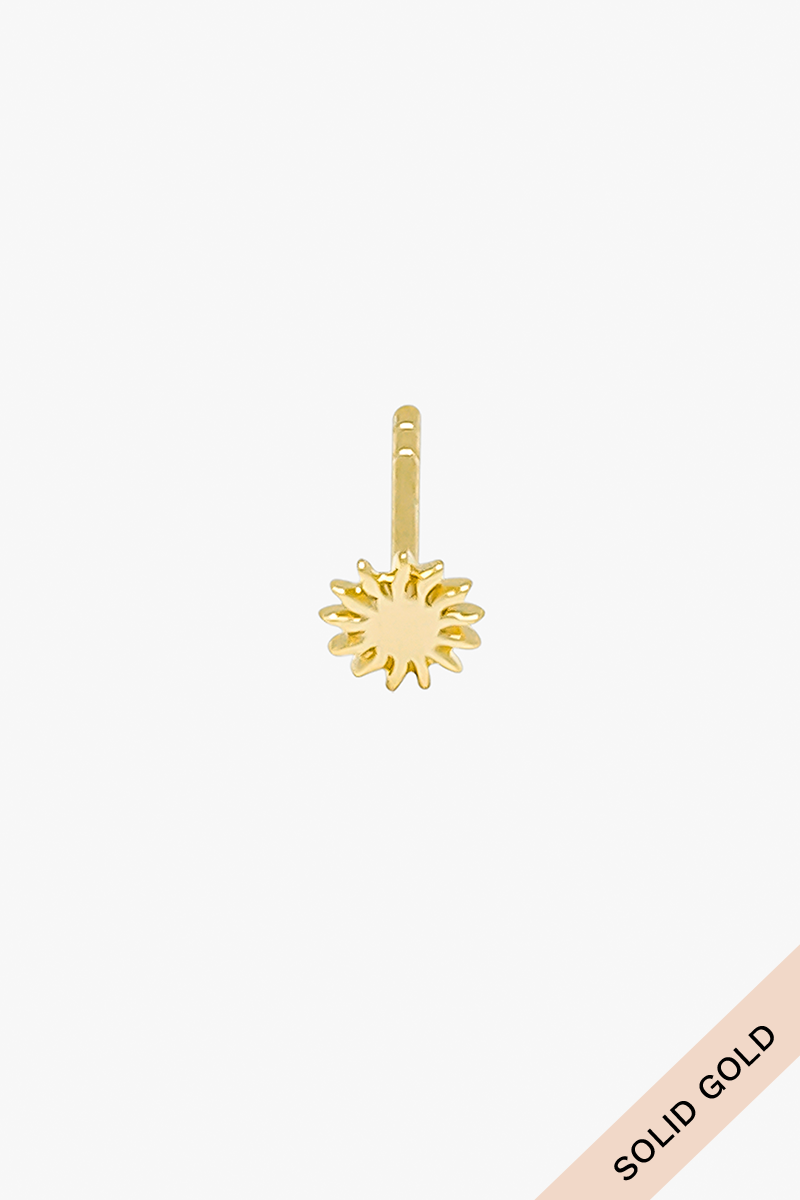 Kissed by the sun stud 14k solid gold-abc