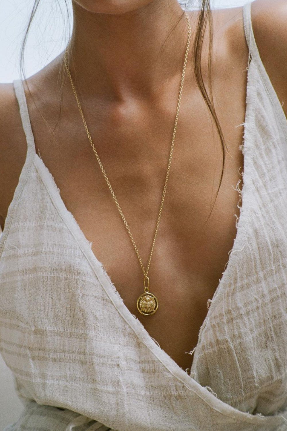 Curb chain necklace gold plated (45cm & 55cm)-abc