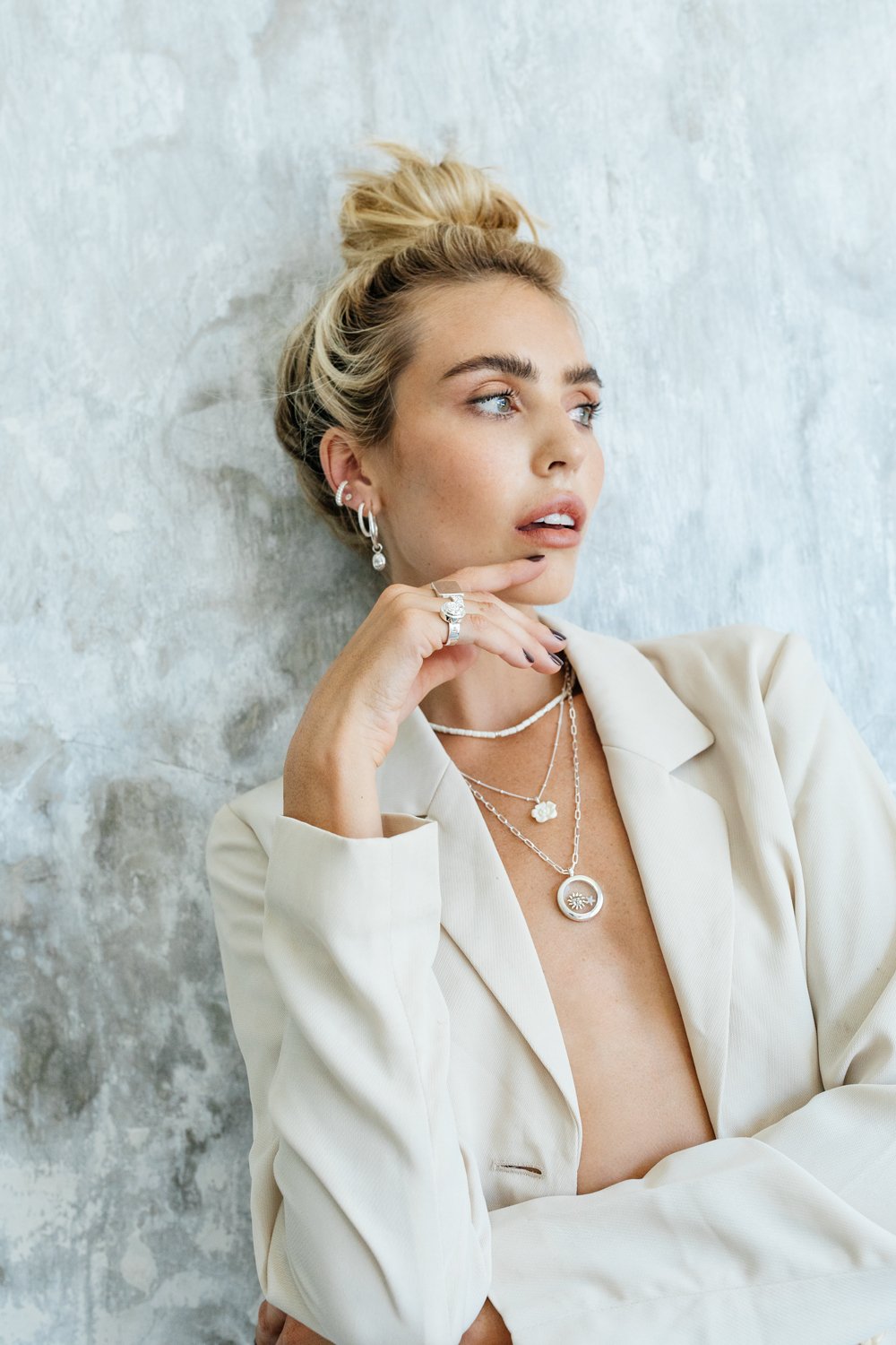 Kissed by the sun necklace pendant silver-abc