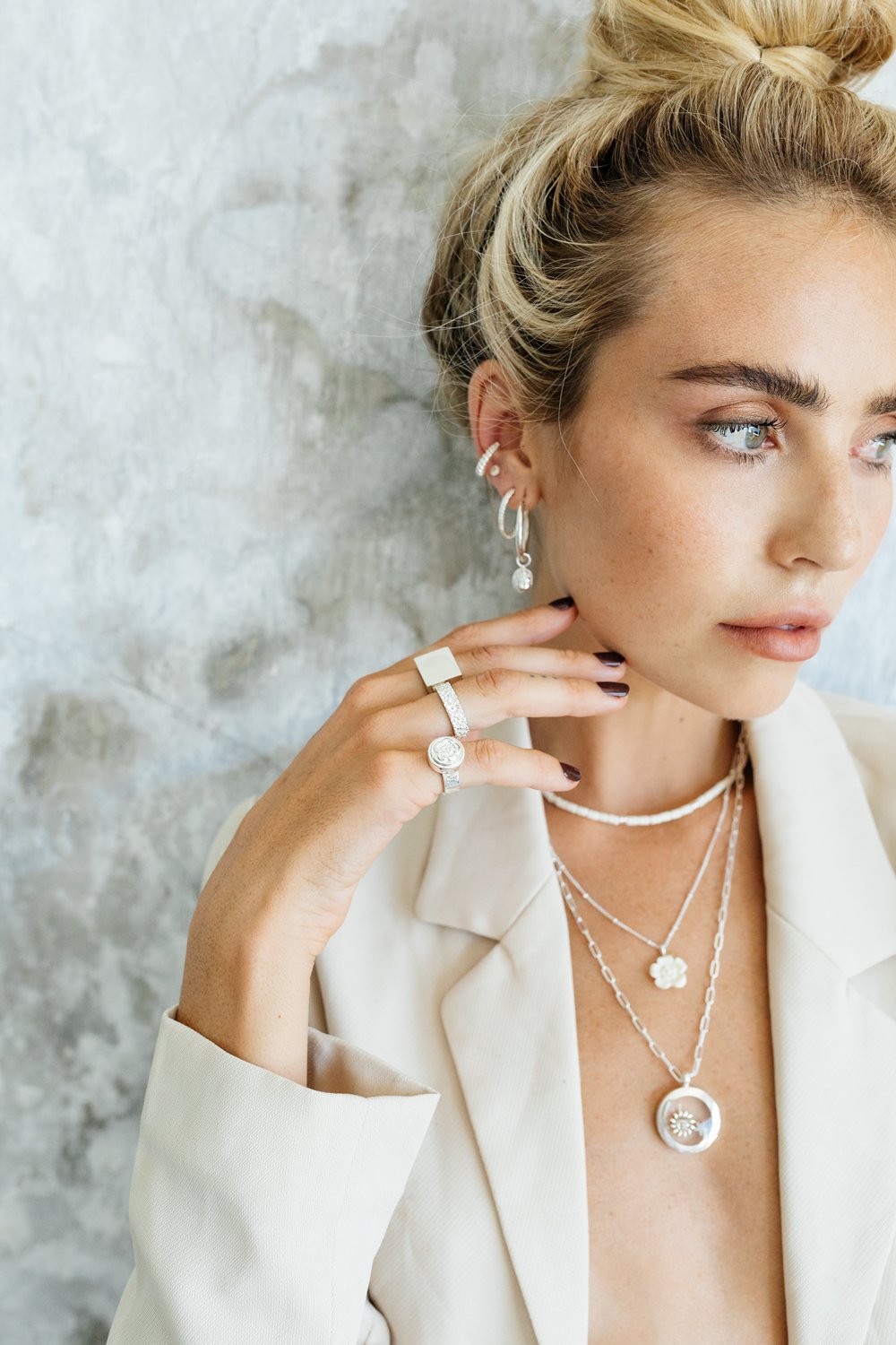 Kissed by the sun necklace pendant silver-abc