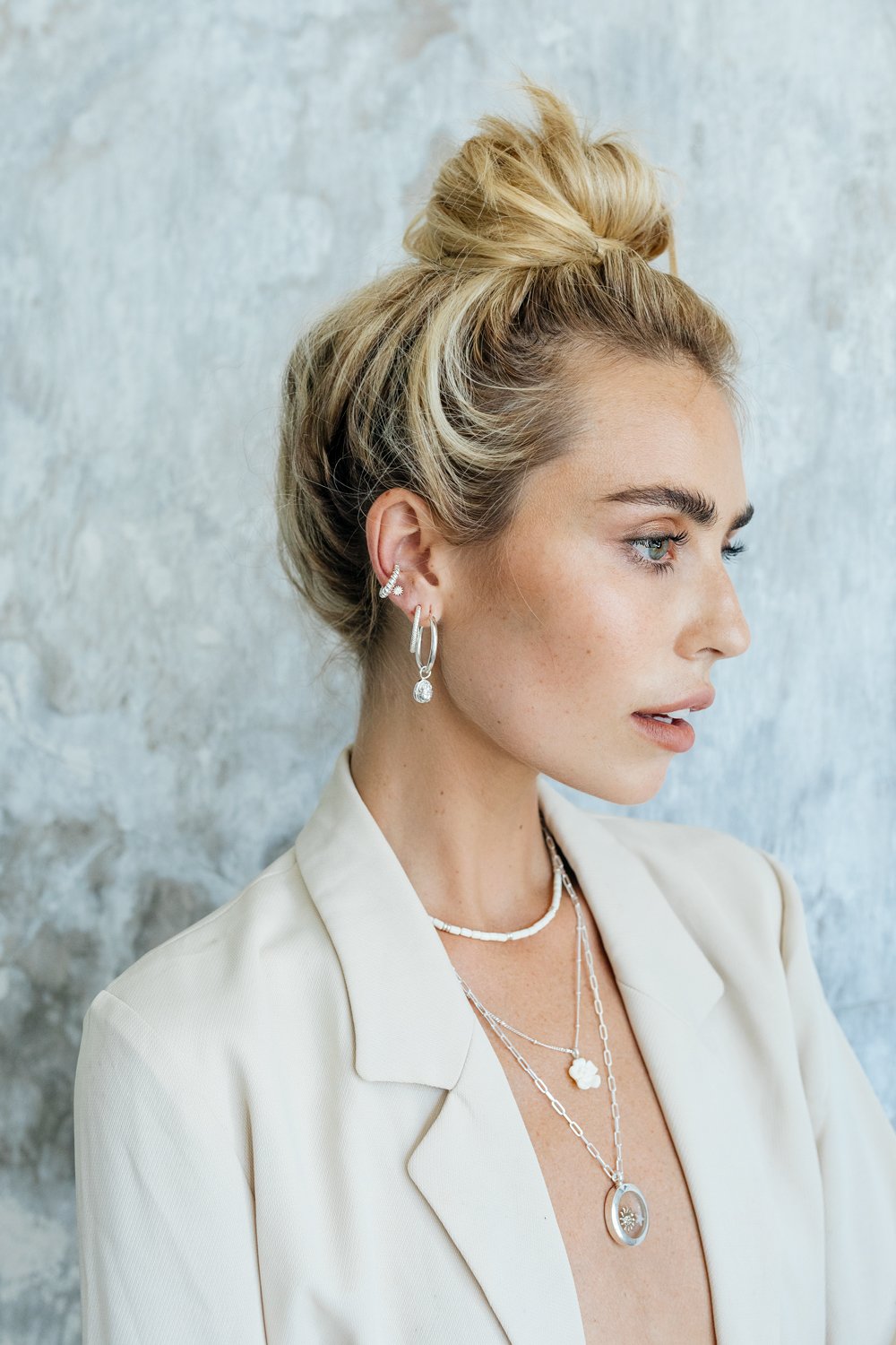 Kissed by the sun stud silver-abc