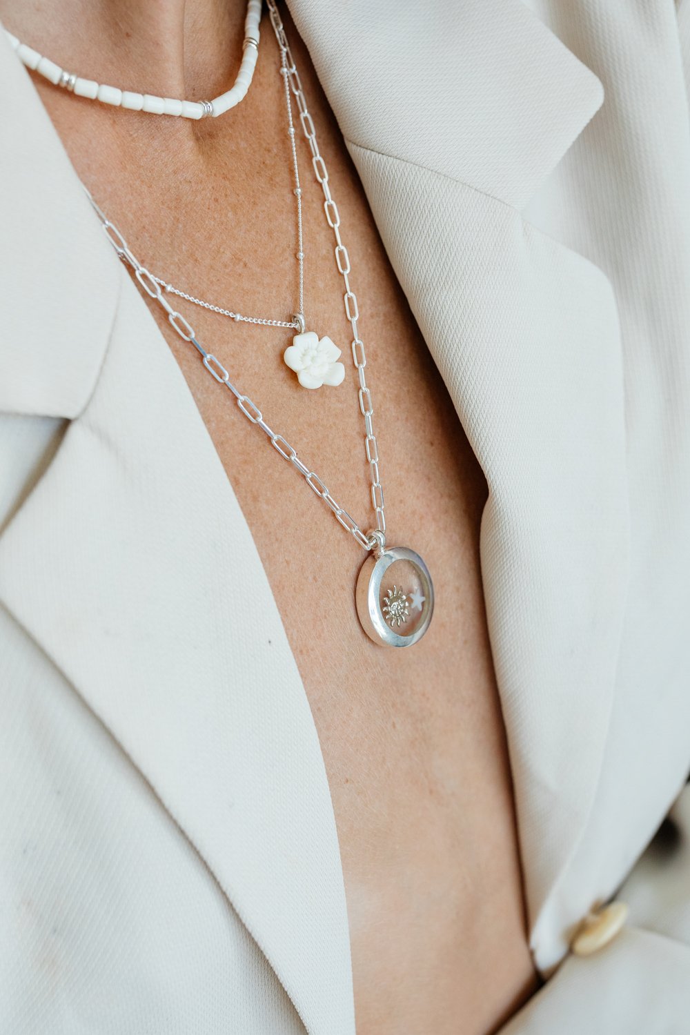 Round silver necklace (40cm & 50cm)-Necklace-Wildthings_collectables-Silver-40cm €44,95--abc