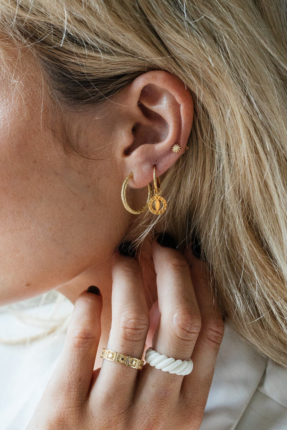 Kissed by the sun ring gold plated-abc