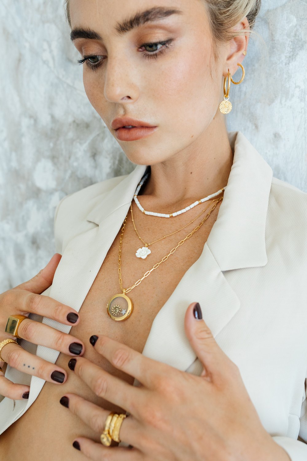 Round gold plated necklace (40cm & 50cm)-Necklace-Wildthings_collectables-Gold plated-40cm €54,95--abc