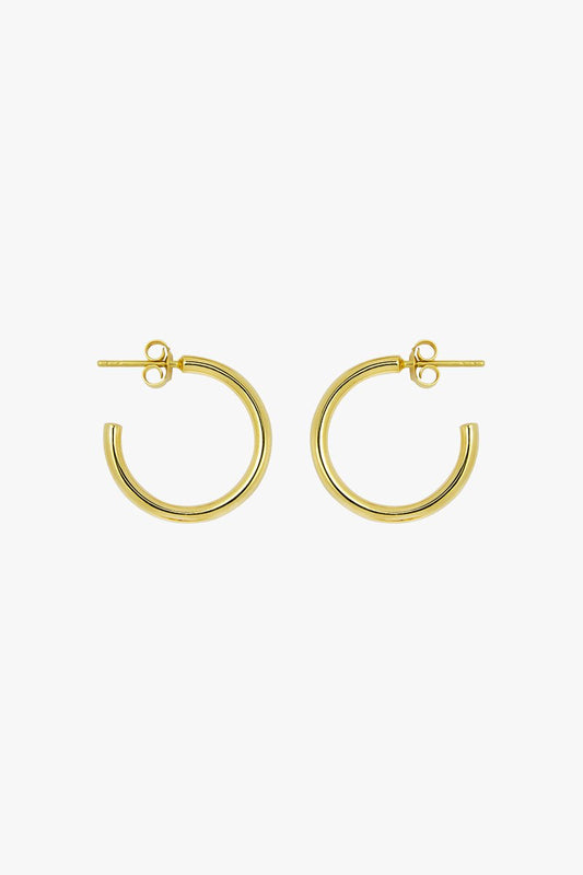 Medium hoop earring gold plated (22mm)-abc