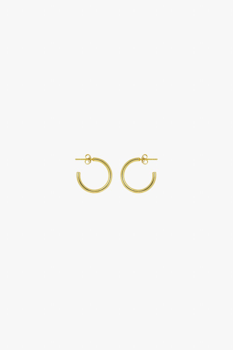 Medium hoop earring gold plated (22mm)-abc