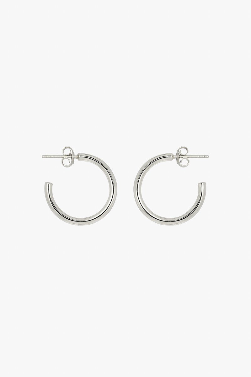 Medium hoop earring silver (22mm)-abc