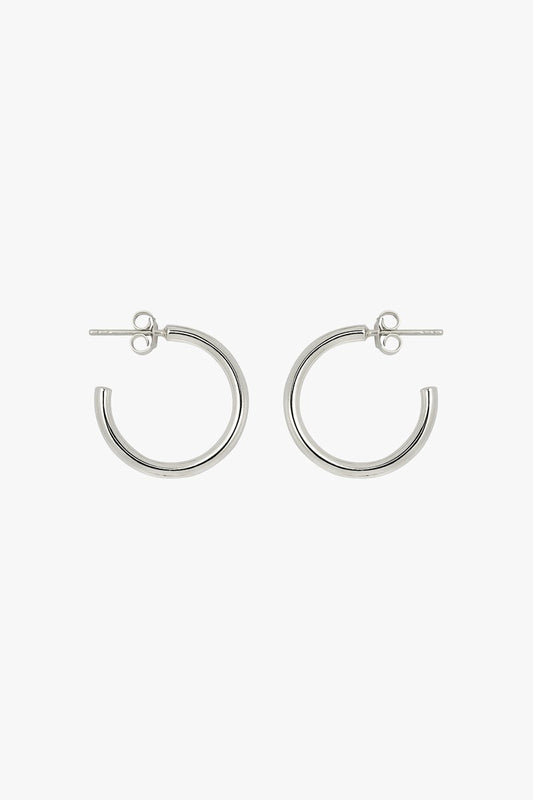 Medium hoop earring silver (22mm)-abc