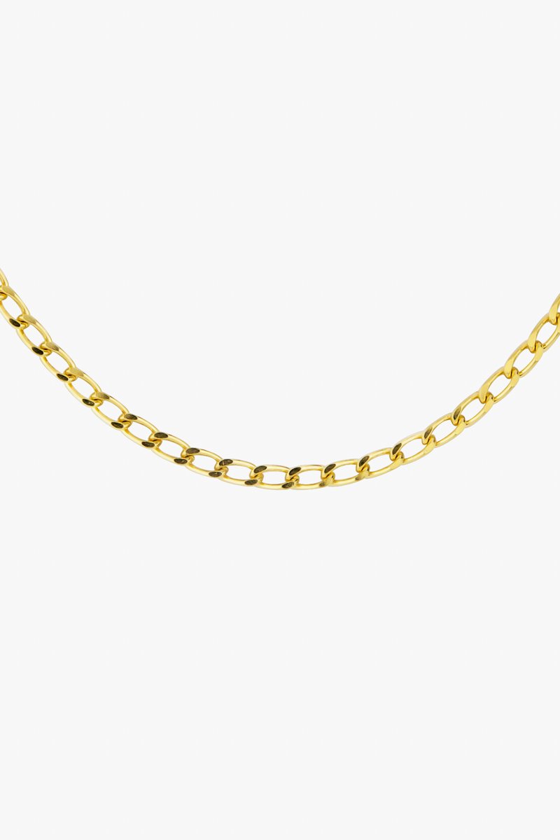 Medium oval gold plated (40cm)-abc